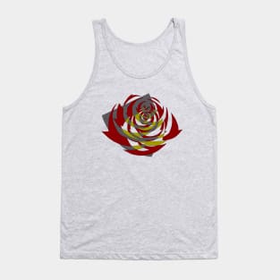 Shield and Roses - Red & Gold Tank Top